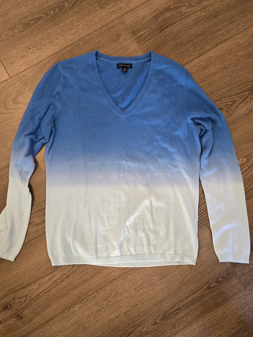 Tommy Hilfiger Blue Ombre V-Neck Sweater